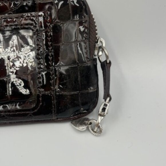 Brighton Bellissimo Heart Croc Brown Small Wallet - Picture 9 of 9